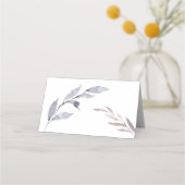 ドリーミー離れパープルズウォーター縁ど結婚カラー プレイスカード (裏面)