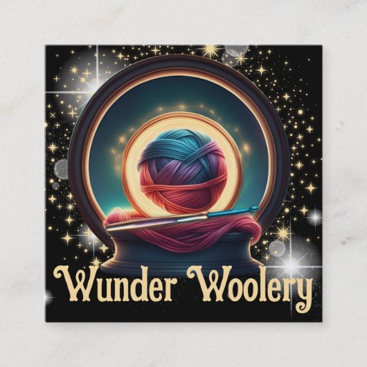 ドリーミー魔法ファンタジー糸のクロチェットフッククラフトショー スクエア名刺 (正面)