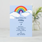 ドリーミー3rdバースデーレインボーパーティの招待状カード 招待状 (スタンド正面)