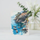 ドリーミー・アマルフィ海岸：水絵を描色のデザイン シーズンポストカード (スタンド正面)