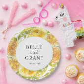 ドリーミー・イエローローズ結婚ズ ペーパープレート (パーティー)