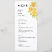 ドリーミー・イエローローズ結婚ズ メニュー (正面)