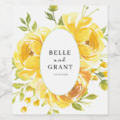 ドリーミー・イエローローズ結婚ズ ワインラベル (シングルラベル)