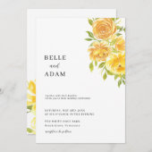 ドリーミー・イエローローズ結婚ズ 招待状 (正面/裏面)