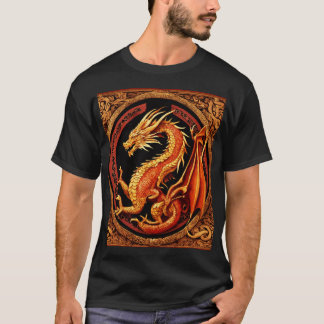 「ドリーミー・ウォーター・カラー・ドラゴンTシャツデザイン」 Tシャツ