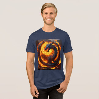ドリーミー・ウォーター・カラー・ドラゴンTシャツ トライブレンドＴシャツ