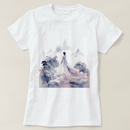 ドリーミー・ウォーター・カラー・ドレス Tシャツ (デザイン正面)