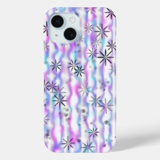 ドリーミー・スターバースト・ウェーブ柄 Case-Mate iPhoneケース (裏面)