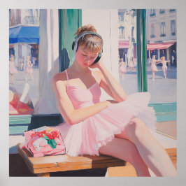 ドリーミー・バレリーナの瞬間：ソフトパステルバレエ・アート ポスター