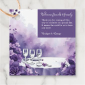 ドリーミー・パープル結婚フローラズとエッフェル・タワー フェイバータグ (正面)