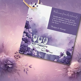 ドリーミー・パープル結婚フローラズとエッフェル・タワー フェイバータグ