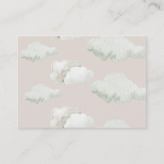 ドリーミー・ベージュ天国がジェンダー・リビールを送信 エンクロージャーカード (裏面)