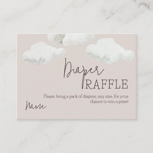 ドリーミー・ベージュ天国がジェンダー・リビールを送信 エンクロージャーカード (正面)