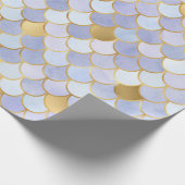 ドリーミー・ラヴァンダルと金ゴールド色のマーメイドはかりで測 ラッピングペーパー (角)
