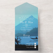 ドリーミー・レイクサイド結婚・ウッドランド・フォレスト オールインワン招待状 (内側)