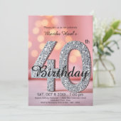 ドリーミー《写真》ぼけ味とシークンズ40th誕生日お祝い 招待状 (スタンド正面)