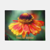 ドリーミー《植物》百日草デイジーフラワーパーソナライズされた ドアマット (正面)