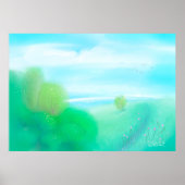 ドリーミ気にーフリー海辺オリジナルデジ絵画タル ポスター (正面)