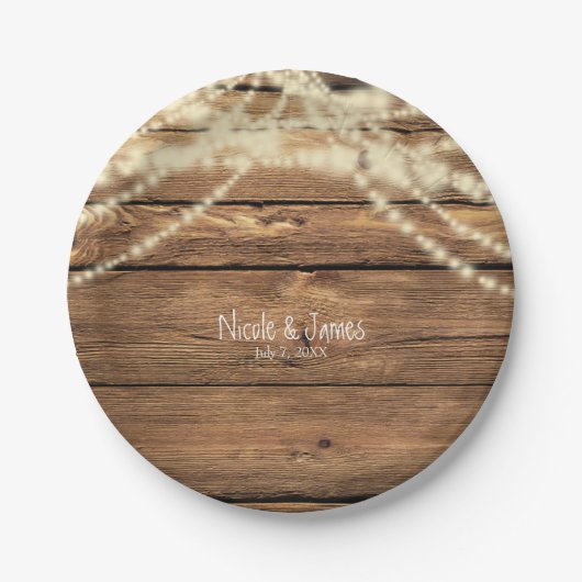 ドリーミ素朴ライツ&ウッド素朴ズ結婚ズ ペーパープレート (正面)