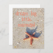 ドリームかわいらしビッグヒトデビーチカード ノートカード (正面/裏面)