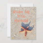 ドリームかわいらしビッグヒトデビーチカード ノートカード (正面)