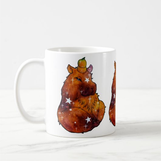 ドリームという名前のカピバラ コーヒーマグカップ (左)