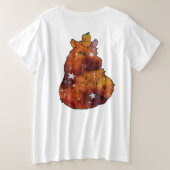 ドリームという名前のカピバラ プラスサイズTシャツ (デザイン裏面)