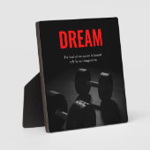 ドリームやる気を起こさせるボディビル訓練フィットネス フォトプラーク (正面)