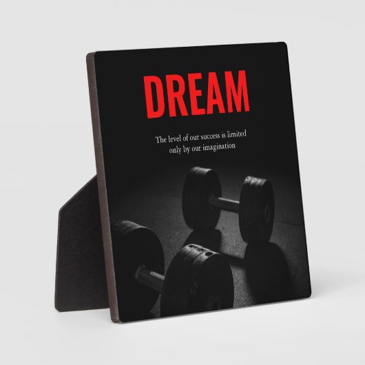 ドリームやる気を起こさせるボディビル訓練フィットネス フォトプラーク (正面)
