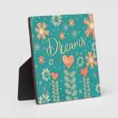 ドリームアクアピンク感動的フローラかわいらし フォトプラーク (正面)