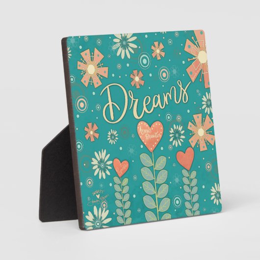 ドリームアクアピンク感動的フローラかわいらし フォトプラーク (正面)