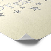 ドリームイエローとシルバーグリッターポスター ポスター (角)