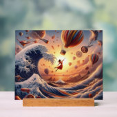 ドリームウィーバーの旅：ファンタジー熱気球 アクリルサイン (ニュートラル)