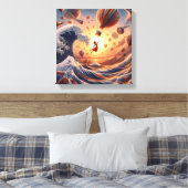 ドリームウィーバーの旅:ファンタジー熱気球 キャンバスプリント (インサイチュ (寝室))