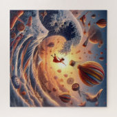 ドリームウィーバーの旅：ファンタジー熱気球 ジグソーパズル (横)