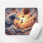 ドリームウィーバーの旅：ファンタジー熱気球 マウスパッド (マウス)