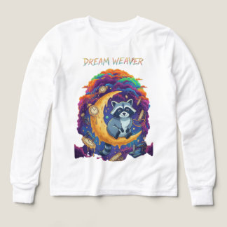 ドリームウィーバー:幻想的なアライグマの月アートTシャツ