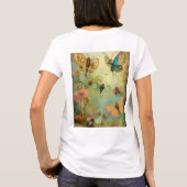 ドリームウィーバー:超本物の蝶の水色 Tシャツ (裏面)