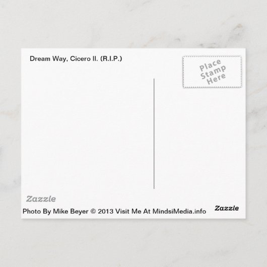 ドリームウェイ、ヴィンテージキケロIl。ネオンのサインポストカード ポストカード (裏面)