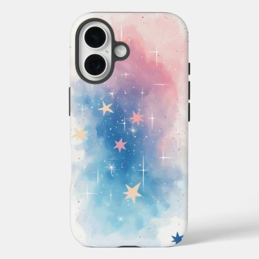 ドリームウォーターカラースターズパステル銀河系電話ケース Case-Mate iPhoneケース (裏面)