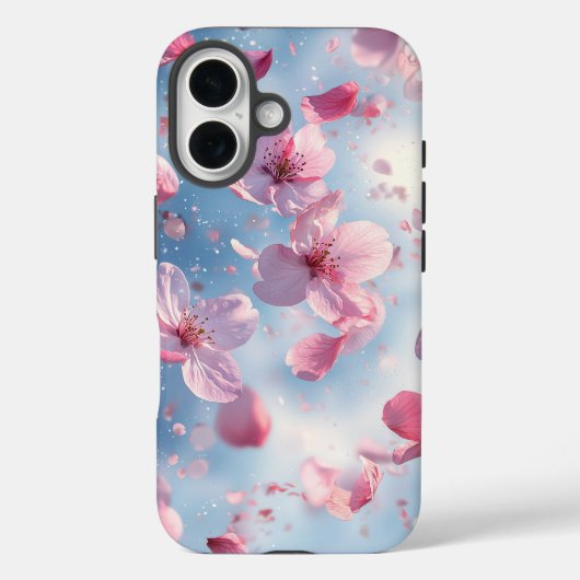 ドリームウォーターカラーピンク花びら&スカイフォンケース Case-Mate iPhoneケース (裏面)