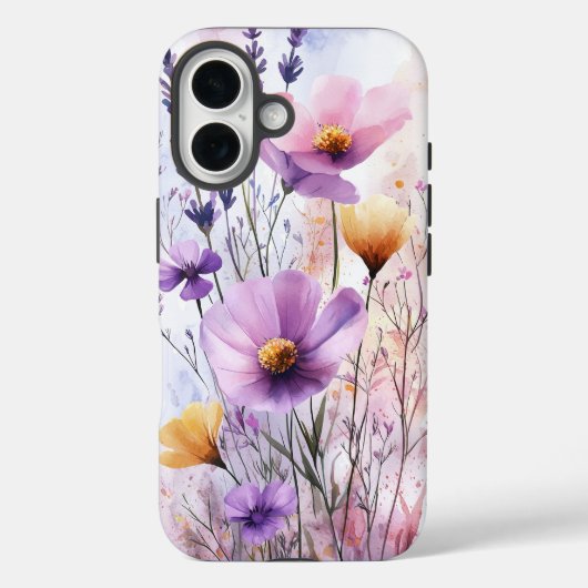ドリームウォーターカラーラベンダー開花電話ケース Case-Mate iPhoneケース (裏面)