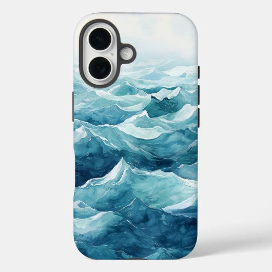 ドリームウォーターカラー海ウェーブフォンケース Case-Mate iPhoneケース (裏面)