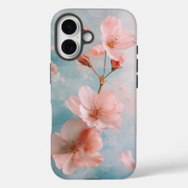 ドリームウォーター色の花びら雨フローラ電話ケース iPhone 16ケース