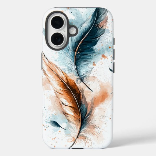 ドリームウォーター色繊細な羽毛携帯電話ケース Case-Mate iPhoneケース (裏面)