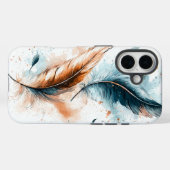 ドリームウォーター色繊細な羽毛携帯電話ケース Case-Mate iPhoneケース (裏面 (横))