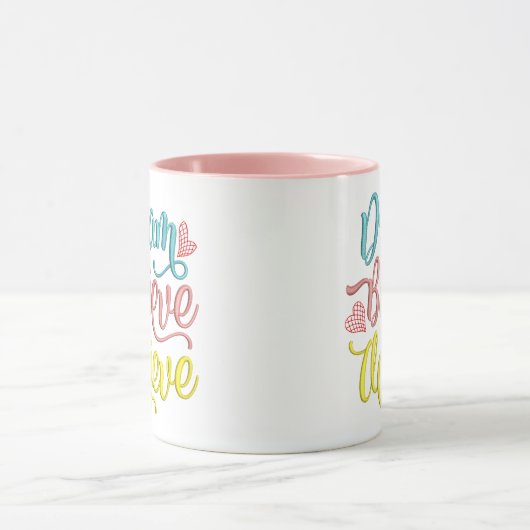 ドリームエ信じーテイ感動的ド引用文パステルC マグカップ (中央)