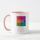 ドリームエ信じーデットカスタム引用文やる気を起こさせる マグカップ (左)