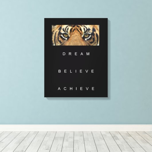 ドリームエ信じーメットやる気を起こさせる引用文 キャンバスプリント (インサイチュ (ウッドフロア))