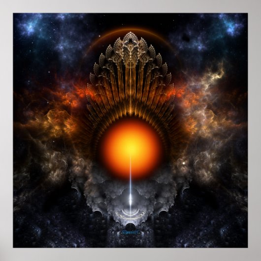 ドリームオルブフラクタルアートポスター ポスター (正面)